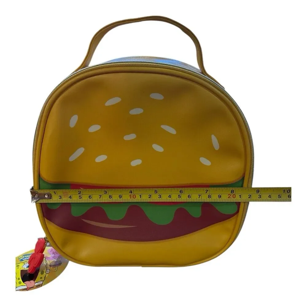 NEW Spongebob Squarepants Wet N Wild Krabby Patty Makeup Bag Yellow W/Charm
